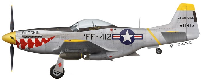 Name:  US, P-51D-25-NT, 45-11412, Butchie, 12 FBS, 18 FBS, Hoengseong, 1952.jpg
Views: 528
Size:  46.9 KB